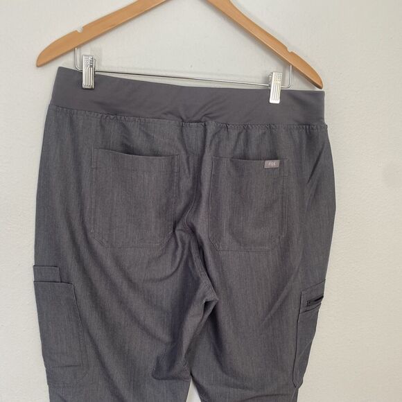 FIGS Kade Cargo Scrub Pants Women’s XL Gray Elastic Waist Drawstring Set of 2 - Picture 8 of 11